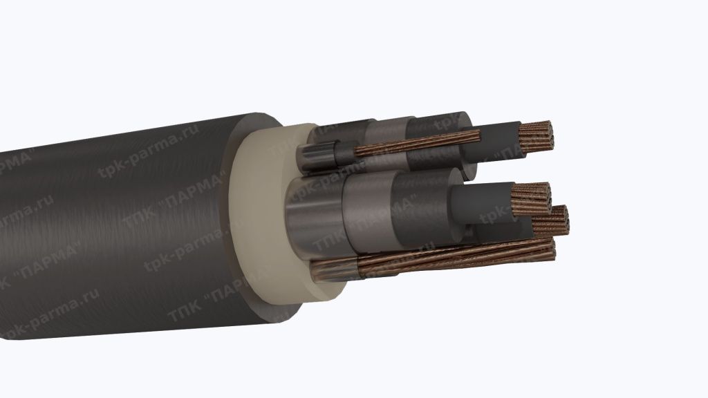 Фотография провода Кабель КГЭ-ХЛ 3х25+1х10+1х6,0 - 6кВ