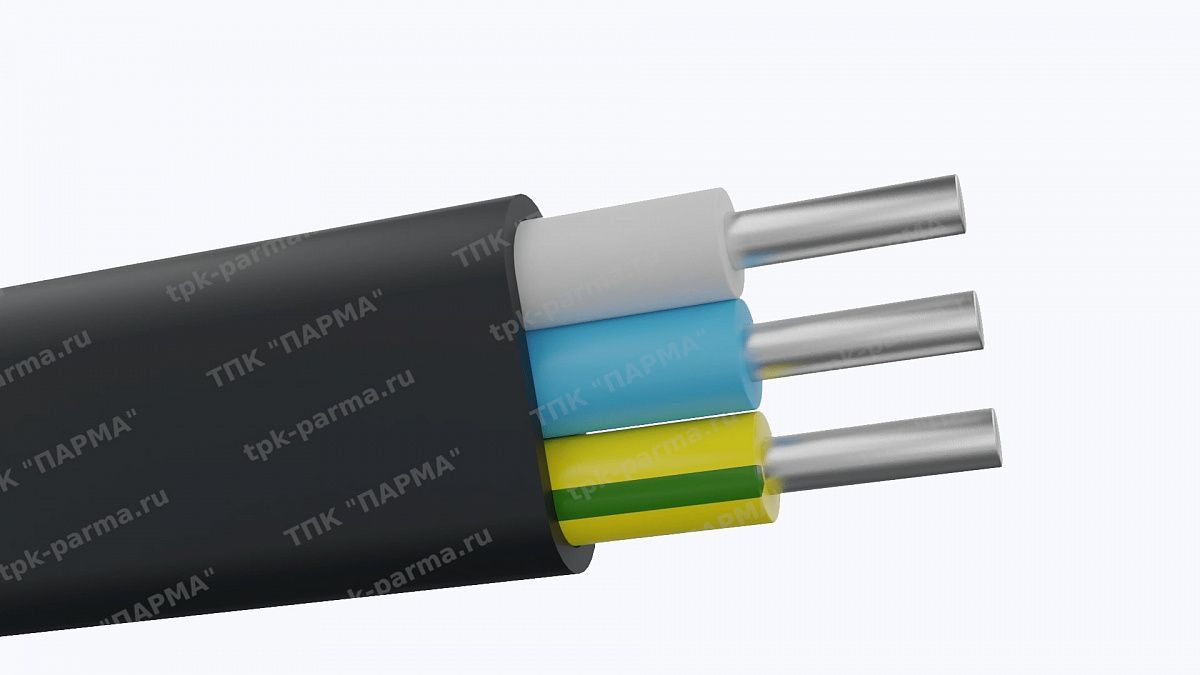 Фотография провода Кабель АВВГнг-LS-П 3х16 - 1кВ